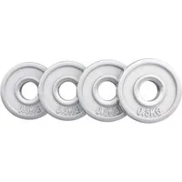 GORILLA SPORTS Hantelscheibe Hantelscheibe 30/31 mm Chrom 0,5-30 KG, 2 kg, (4-tlg)