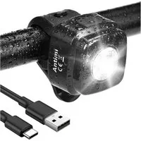 Kityhome Fahrrad-Frontlicht Fahrradlicht USB Aufladbar mit 600mAh Akku, IPX5 Wasserdicht, Leicht zu tragen, mit 2 Beleuchtungsmodi.