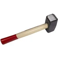 Beast Hammer 1000g Fäustel, Schlosserhammer, Stahl Kopf Hammer mit Holzstiel (1-St), Stahl Kopf 1000g
