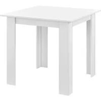 en.casa Esstisch, »Algermissen« Küchentisch Esszimmertisch 80x80x76cm Weiß