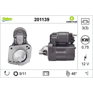 Valeo Anlasser 0,7 kW Fiat Seat 201139