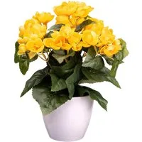 Kunstblume Begonie Blühpflanze, Creativ green, Höhe 28 cm, mit farbenfrohen Blüten