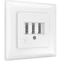 deleyCON deleyCON TAE NF/F Unterputzdose (2x Anschluss +1x NS) für Netzwerk-Adapter