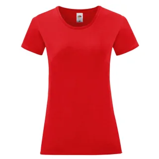 Fruit of the Loom - "Iconic" T-Shirt für Damen (Rot)