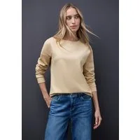 STREET ONE Sweater Rundhals mit Ripp-Detail
