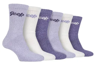 Damen 6er-Pack Wanderstllsocken | Baumwollsocken für die Natur
