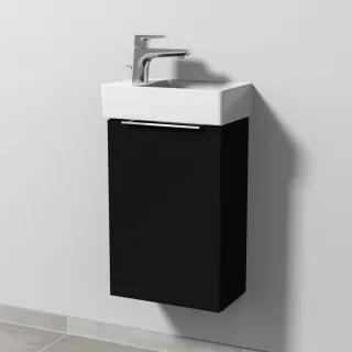 Sanipa 3way Waschtischunterbau zu Villeroy & Boch Avento Waschtisch mit 1 Tür, Schwarz-Matt UF62608