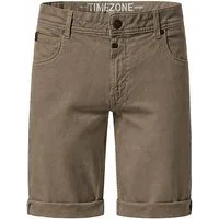 TIMEZONE Chinoshorts Elegant kurz geschnittene Slim Fit Mode Reißverschluss Einfarbig (1-tlg) Slim ScottyTZ Short
