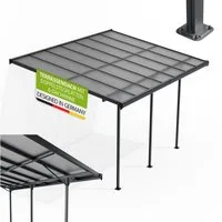 Juskys Terrassendach Borneo, BxT: 435x303 cm, 4x3 m, Regen- und Sonnenschutz, lichtdurchlässig, UV-Schutzfolie