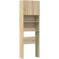 vidaXL Waschmaschinenumbauschrank Waschmaschinenregal Sonoma-Eiche 64x24x190 cm Holzwerkstoff (1-St)