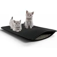BigDean Katzentoilette Katzenklo Matte 61x38cm ideal als Unterleger – Katzenstreu Matte, Kratzfest