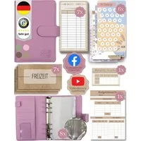 BeginnerBudget Ringbuchmappe Budgetplaner Starter-Set Sparbuch zum Geld Sparen + Spar-Challenges, Sparen mit Umschlagmethode + Anleitung - Ringbuch - Binder A6