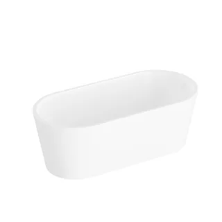 VitrA Geo freistehende Badewanne ovale Form 160 x 75 cm mit verdecktem Weiß Hochglanz,65362006000 65362006000