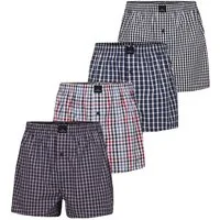 GÖTZBURG Boxershorts GÖTZBURG Herren Boxershort blau 4er Pack (4-St)