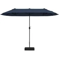 COSTWAY Sonnenschirm 400x200cm Gartenschirm, mit Ständer, Kurbel, UPF 50+
