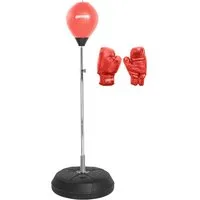 Sportinator Punchingball Standbox-Trainer inkl. Boxbirne & Boxhandschuhen, höhenverstellbare Stange von 125 cm bis 150 cm