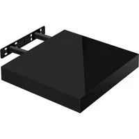 Woltu Wandregal, 1-tlg., Volato freischwebend Schweberegal Holz Board Schwarz
