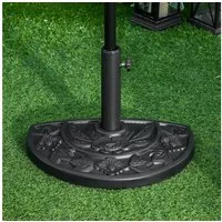 Outsunny Schirmhalter 9kg Sonnenschirmständer mit Blumendesign für Schirmmasten Ø35/38/48mm, für Stöcke bis Ø 48 mm, Gartenschirmfuß, 1 tlg., Schirmständer