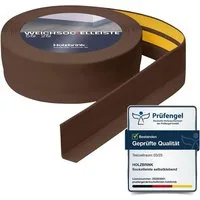 HOLZBRINK Sockelleiste HOLZBRINK selbstklebend PVC 50x20mm, 1 m, L: 100 cm, 1m Rolle, Küchenleiste Abschlussleiste für Badezimmer Farbe: Schokolade
