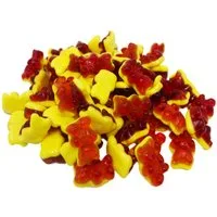 Fruchtgummi Bären & Co. Süßigkeit, Fruchtgummi Rote Grütze Bären mit Schaumboden als Dessert 300g
