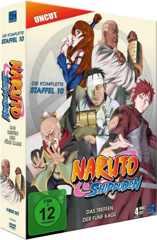 Naruto Shippuden Staffel 10: Das Treffen der fünf Kage (Episoden 417-442 uncut) [4 DVDs]