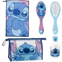 Lilo & Stitch Kulturbeutel - Kinder Waschset Haarbürste Handtuch Travel Zubehör (3-tlg)