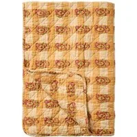 Wohndecke Ib Laursen Quilt Decke Tagesdecke Blockmuster Rot Grün (130x180cm), Ib Laursen
