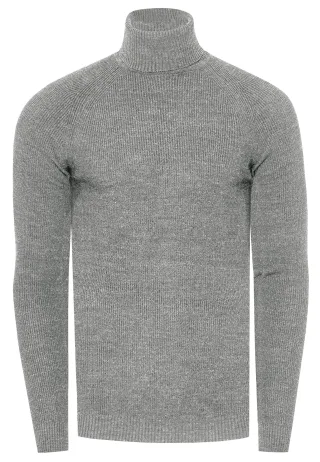 Slim Fit Feinstrick Business Rollkragen-Pullover