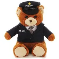 Euro Souvenirs Kostüm Bär Polizist aus Plüsch 18x17x27cm