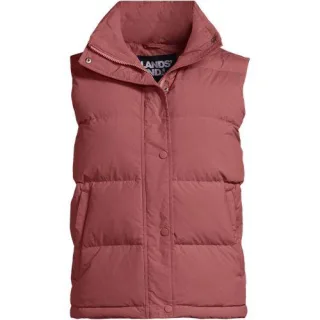 Wasserabweisende Daunenweste, Damen,  Rot, Nylon, by Lands' End