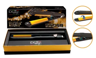 Professionelles Glätteisen Gold Styler Volume Round - für glattes und lockiges Haar