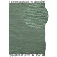 carpetfine Teppich Kelim Chindi uni, auch als Läufer, rechteckig, Höhe: 5 mm, Wendeteppich, reine Baumwolle, handgewebt, Uni-Farben, mit Fransen