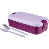 Curver Lunchbox, Kunststoff, Schachtel Box mit Besteck Lunch & Go