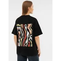 Johnny Urban T-Shirt Sammy Lava Print Fitted Oversize T-Shirt (1-tlg) Oversize Tshirt mit Rundhalsausschnitt und Back Print