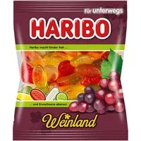 HARIBO Süßigkeit, Haribo Weinland echtes Weingummi weich fruchtig leicht sauer 100g