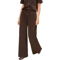 LIPSY Weite Jeans Regular Chocolate Weite Jeans mit Gürtel, Regular (1-tlg)