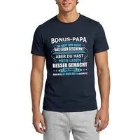 Spreadshirt T-Shirt Bonus-Papa Spruch für Stiefväter Geschenk Vatertag Männer T-Shirt (1-tlg)