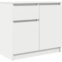 vidaXL Sideboard Sideboard mit Schublade Weiß 71x35x65 cm Holzwerkstoff (1 St)