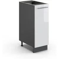 Vicco Apothekerschrank Fame-Line, Weiß Hochglanz/Anthrazit, 30 cm ohne Arbeitsplatte (1-St)