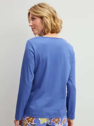 CALIDA - DAMEN Shirt langarm deep cobalt - Gr. - S