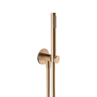 Herzbach Design iX PVD Wannenset 21.914500.1.39 Copper Steel, integriertem Brauseanschlussbogen, Brauseschlauch 1.600mm