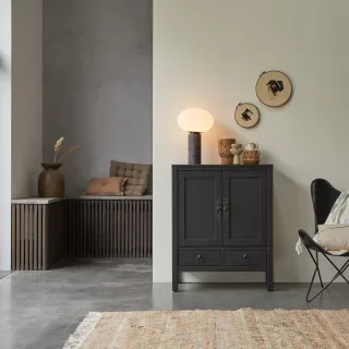 Anrichte aus massivem Kiefernholz 100 Thaki Black