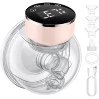 ANYSUN Elektrische Milchpumpe Milchpumpe Tragbar Freihändig,Brustpumpe Milch mit 3 Modi und 9 Stufen, tragbar Milchpumpe,LED Intelligentem Display, 1 Stk, Ultra Leise Wiederaufladbare,Fassungsvermögen 180ml