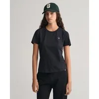 Gant T-Shirt REG SHIELD KA T-SHIRT mit einer kleinen aufgestickten Wappen-Grafik auf der Brust