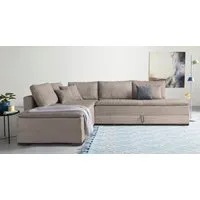 Home affaire Ecksofa Night & Day L-Form, B: 321 cm, mit Dauer-Schlaffunktion 180x200 cm, Schlaffunktion, Bettkasten, Topper & 3 Zierkissen, Boxspringbett Cord