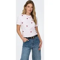 ONLY T-Shirt ONLKITA LIFE REG S/S HEART TOP BOX JRS