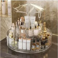 TUWENA Make-Up Organizer Make Up Organizer, 360° Kosmetik Organizer, Größer Skincare Organizer, Schmink Aufbewahrung für Dresser Schlafzimmer Badezimmer als Geschenk