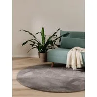 benuta Fellteppich Furry, rund, Höhe: 11 mm, Teppich Wohnzimmer, Esszimmer, Schlafzimmer, Flur, Weich, Rutschfest