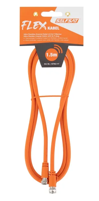 SELFSAT Antennenanschlusskabel Flex 1,5 m, orange