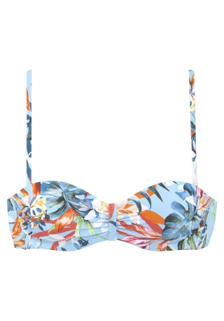 LASCANA - Venice Beach LM exkl. Sport OT Bügel-Bandeau Bade lt.blue prin - Gr. - 36C